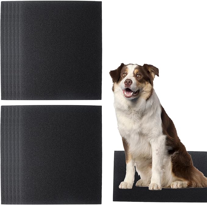 Klmnop 12 Pcs Self-Adhesive Dog Nail Scratch Replacement Pad, Sandpaper Board with Sticky for Dog Cat Nail Care, Trim, File Claw Care(11_9 Inch)