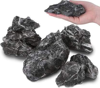 Natural Seiryu Dragon Stone - 20 Pound for Aquariums Decoration, Natural Perforated Fish Tank Decorative Stone for Freshwater Shrimp/Bucket and Reptile Terrarium Hardlandscape, 3-9 Inch