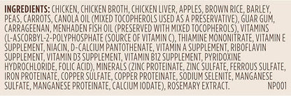 Nutrish Premium Paté Wet Dog Food, Real Chicken & Apple Recipe Whole Health Blend, 13 oz. Can, 12 Count (Rachael Ray)