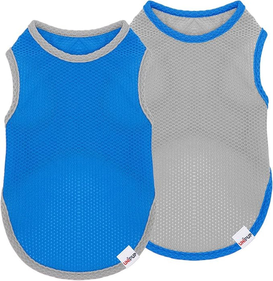 2 Pack Cooling Shirts for Dogs, Breathable Lightweight Dog Shirts for Small Dogs Boy, Sleeveless Sun Protection Shirts for Dog&Cat Puppy Vest Pet Apparel
