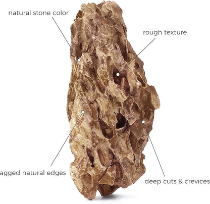 2-6 Inches Natural Dragon Stone 4 PCS Aquarium Rocks for Aquascaping, Aquarium Landscaping, Terrariums, Fish Tank Decoration, Vivariums, Paludarium, Reptile and Amphibian Enclosures