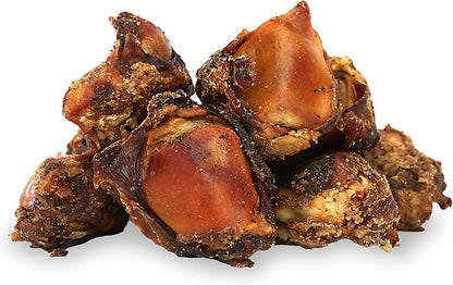 Pet Craft Supply Meaty Buffalo Knee Caps Bones 10-Pack Dog Treats for Aggressive Chewers, Rawhide Free Grain Free All Natural Slow Roasted Long Lasting Chew