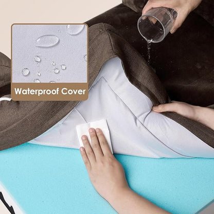 EHEYCIGA Orthopedic Dog Beds for Large Dogs, Waterproof Memory Foam Large Dog Bed with Sides, Non-Slip Bottom and Egg-Crate Foam Large Dog Couch Bed with Washable Removable Cover, Brown