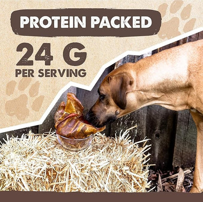 Mighty Paw Full Pig Ears for Dogs | All Natural Dog Treats. Single Ingredient Pig Ear Dog Treats. Better Than Rawhide Dog Snacks for Puppy and Large/Medium Dogs. Pigs Ears Dog Chews, Dog Pig Ears