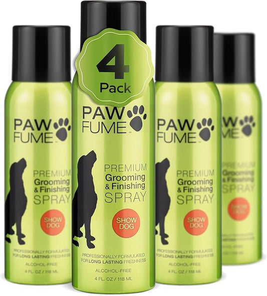 PAWFUME Dog Perfume Spray Long Lasting Scent for Grooming, Show Dog, 4-Pack  Keep Your Pup Fresh All Day  Hypoallergenic, Alcohol-Free, Detangling & Moisturizing  Salon-Quality Dog Cologne Spray