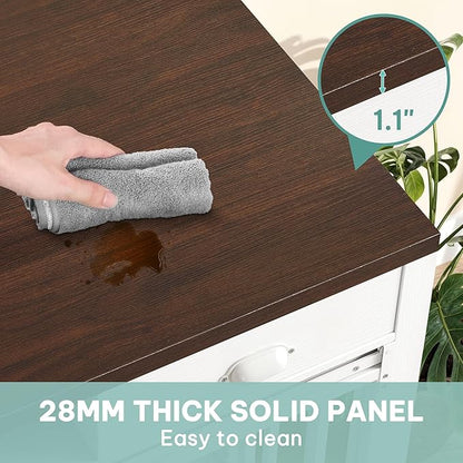 YITAHOME 63 Inch Double Dog Crate TV Stand with Charging Station, Heavy Duty Wooden Dog Crate Furniture for 2 Dogs, Dog Kennel Indoor Furniture Double Sliding Barn Door Design Ideal for 2 Dogs, White