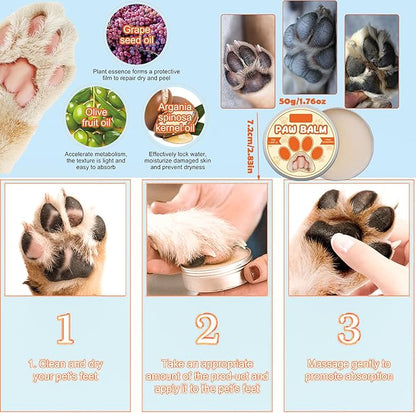 Dog Paw Cleaner Pet Paw Cleaning Kit with 150ml/5.12fl.oz Waterless Foaming Microfiber Towel Feet Balm Cordless Electric Paw Trimmer with LED Light Dog Cat Nail Clippers&Safety Stop