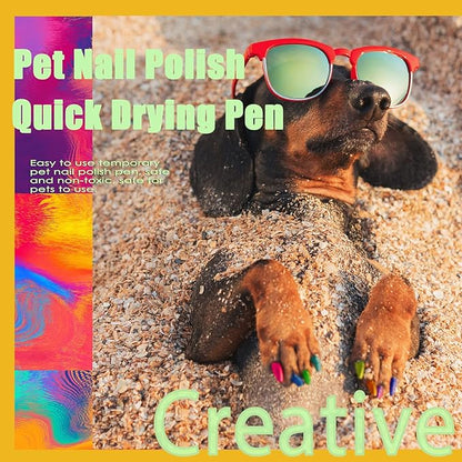 Dog Nail Polish Pen - Pink Dog Nail Polish Pen Quick Dry, Non-Toxic
