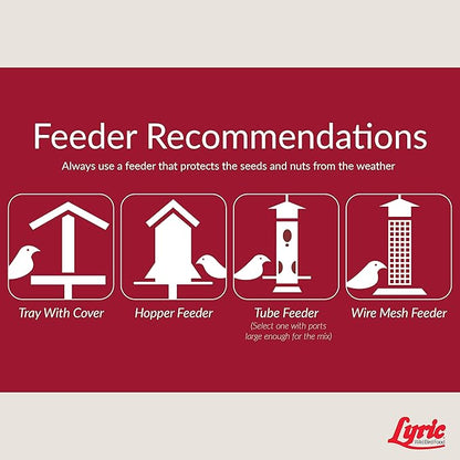 Lyric Fruit and Nut Wild Bird Seed - High Energy Wild Bird Food Mix - Attracts Woodpeckers, Chickadees & Other Songbirds - 10 lb. (pack of 2 - 5 lb bags)