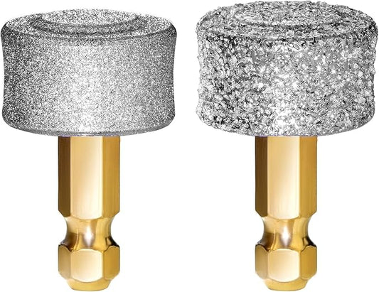 LuckyTail - Dog Nail Grinder - Hard & Soft Replacement Heads - Small & Large Dogs - Premium Quality - Diamond Tip Drill Bit - Professional Dog Nail Trimmers - Grooming Tool kit - 2 Pack