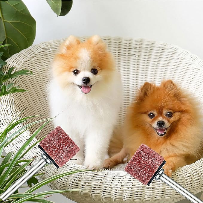 22 Pet Nail Grinder Replacement Kit with Grit Sanding Bands Pet Smoother Claw Care Black Grinding Drums Dog Nail Grinder Replacement Dog Claw Grooming Supplies(1/2 Inch 120 Grit)