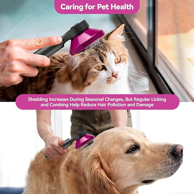 Dog Brush for Shedding, Small Deshedding Dog Brush, Dog Shedding Brush Dog Bath Brush Supplies for Removing Loose Hair.