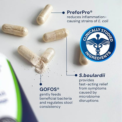 AnimalBiome Dog Probiotics - GMP Prebiotics and Probiotics - Reduce Diarrhea Flareups - for Dogs 21-40 lbs (60 Capsules) - DoggyBiome