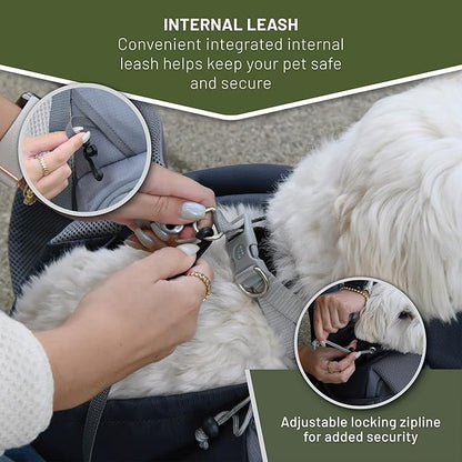 TIMBER RIDGE Dog Sling Dog Carrier with Adjustable Strap & Zipper Pocket Dog Slings for Small Dogs with Removable Pet Pad, Puppy Carrier Sling Bag Carrier for Dogs Cats,(Grey,20lb)