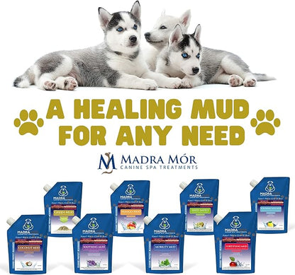 Worldwide Nutrition Bundle: Madra Mor - Dog Essentials Mud Bath, Dog Grooming, Dry Skin for Dogs Treatment, Dog Coat Skin Care Products - 10oz Pouch & Multi-Purpose Key Chain