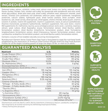 NutriSource Element Series Coastal Plains Dry Dog Food, Turkey, Salmon and Whitefish, 4LB