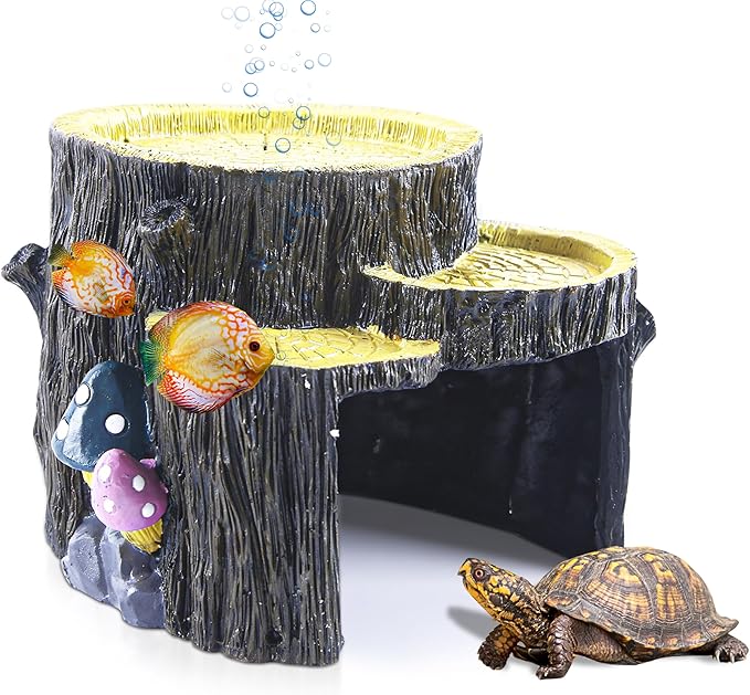Fish Tank Decorations, Aquarium Decor for Betta Fish Tank Accessories with Plants, Aquarium Accessories, Turtle Tank Decorations, Fish Hideout, Large Tank Ornaments