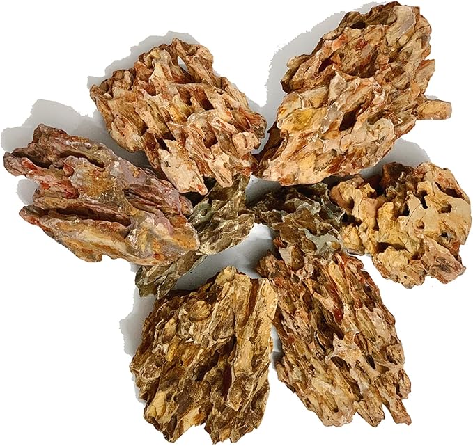 Dragon Stone Aquarium Scenic Stone Natural Porous Stone 2-10 Inch for Freshwater Tanks, Water Pours, Fish Tank Decoration (20lbs)