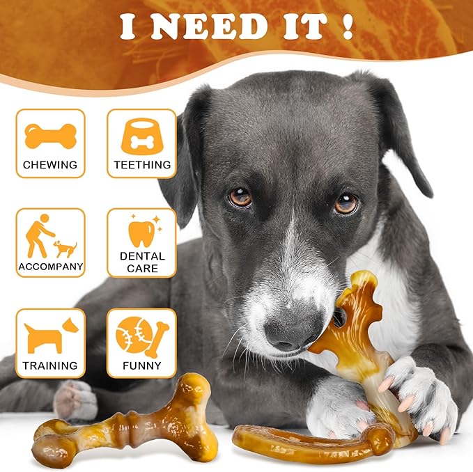 Dog Toys for Aggressive Chewers 3 Pack, Dog Chew Toys for Large Dogs, Indestructible Dog Toy for Aggressive Chewers, Chew Toys for Aggressive Chewers