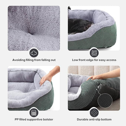 INVENHO Dog Bed Medium Size, Orthopedic Warming Soft Calming Sleeping Durable with Anti-Slip Bottom