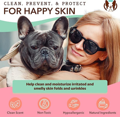 Natural Dog Company Grooming Wipes with Aloe Vera, Cleanses, Soothes, & Deodorizes, Fragrance Free, Hypoallergenic, Biodegradable - Dog Wipes for Ear, Paws, Face and Butt (50 ct)