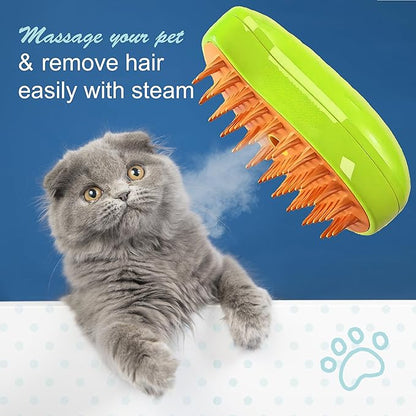 Cat Steam Brush For Shedding, Grooming Tool for Cats and Dogs with Steam Function, Massage, and Shedding Hair Removal - Ideal for Pets, Featuring Weighted Blanket Technology, Hair Brush