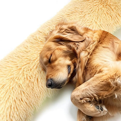 Mity rain Dog Pillow, Dog Calming Pillow for Anxiety Relive, Double Side Long Pillow for Large and Medium Dogs Joint Relief Sleeping Improve, Pet Calming Toy Yellow