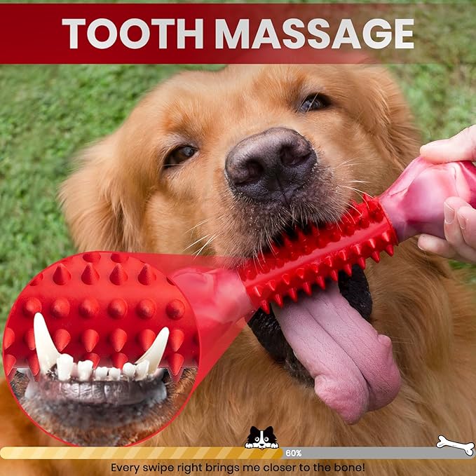 Apasiri Tough Dog Toys for Aggressive Chewers Large Breed, Dog Chew Toys for Aggressive Chewers, Nylon and Rubber, Large Dog Toys Outdoor Teething