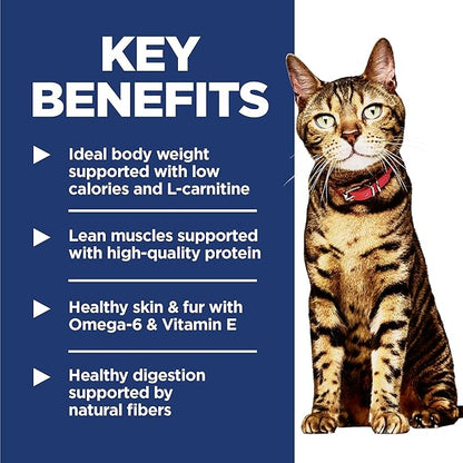 Hill's Science Diet Light, Adult 1-6, Weight Management Support, Dry Cat Food, Chicken Recipe, 16 lb Bag