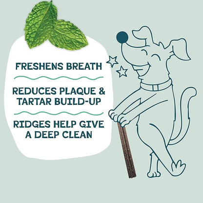 Shameless Pets Dental Treats for Dogs, A Cluck A Day - Healthy Dental Sticks with Digestive Support for Teeth Cleaning & Fresh Breath - Chews Free from Grain, Corn & Soy