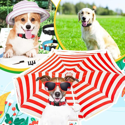 6 Pcs Reflective Dog Collar Soft Padded Breathable Adjustable Nylon Pet Collar with Safety Locking Buckle for Dogs Cats Puppy Pets Accessories(Medium,Fresh Color)