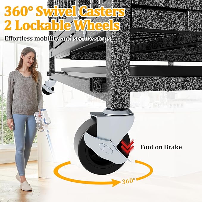 Metal Dog Crate for Small Medium Dogs 31 inch, Heavy Duty 10-Gauge Steel Dog Kennel Indoor Escape Proof, Wire Cage for High Anxiety or Arthritic Dogs Comfortable with Lockable Wheels, Bottom Tray