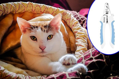 Belizay Dog & Cat Professional Pets Nail Clippers and Trimmers with Poop Bag Rolls Set, Cat and Dog Nail Clippers for Small Dogs with Safety Guard to Avoid Over Cutting. Large Size