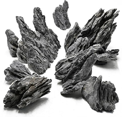 Unocho Aquarium Rocks Natural Seiryu Stone 20LB Aquascaping Rocks for Fish Tank, Aquarium Landscaping & Decoration, Miniature Models & Fairy Garden (310 Inches)