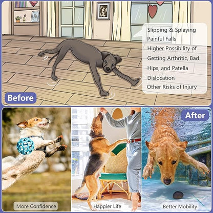 Nail Grippers for Dogs - Dog Anti Slip, Toe Grippers for Senior Dogs, Stop Sliding on Hardfloor, Two Ways of Use, Dog Paw Protector, Increase Traction, Reduce Pain & Struggle (45PCS/Pack)