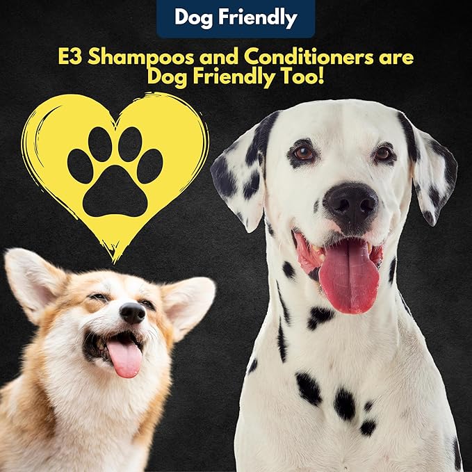 E3 Argan Oil Shampoo - Moisturizing Pet Shampoo, Hair Shampoo Argan Oil, Hair Shine, Shampoo De Caballo, Gentle Formula, Good for Dogs Too (32 fl oz)