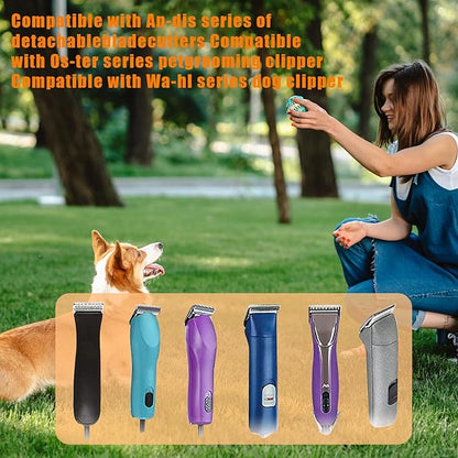 2PCS 10 Blades Dog Grooming Blades Compatible with Andis/Oster A5/Wahl KM-10 Series Dog Clippers Replacement Blades,Detachable Dog Clipper Blades(Gold 10#/2PCS)