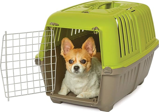 MidWest Homes for Pets Spree Travel Pet Carrier, Dog Carrier Features Easy Assembly and Not The Tedious Nut & Bolt Assembly of Competitors, Green, 24-Inch Small Dog Breeds (1424SPG) (Pack of 1)