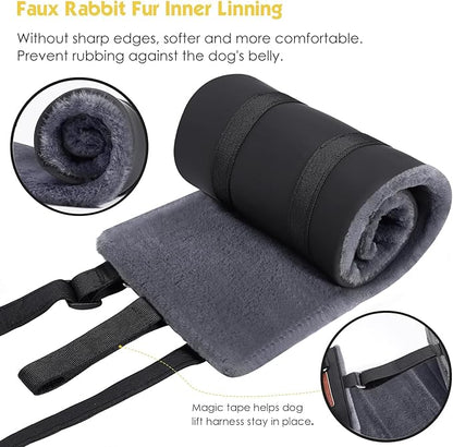 Dog Sling for Large Dogs Hind Leg Support, Magic Tape Dog Lift Harness, Soft Dog Support Harness for Back Legs, Hip Support Harness to Help Senior, Injured, Disabled and After ACL Surgery