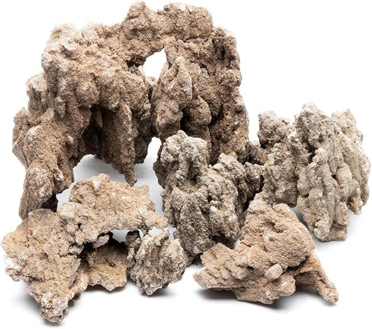 SubstrateSource Natural Stone for Aquarium, Terrarium, Paludarium, Reptile Enclosures - Set of Decorative Rocks for Landcapes, Aquascaping, Fish Tank Decor (Mountain Stone Stone, 5 Pounds, 3-6")