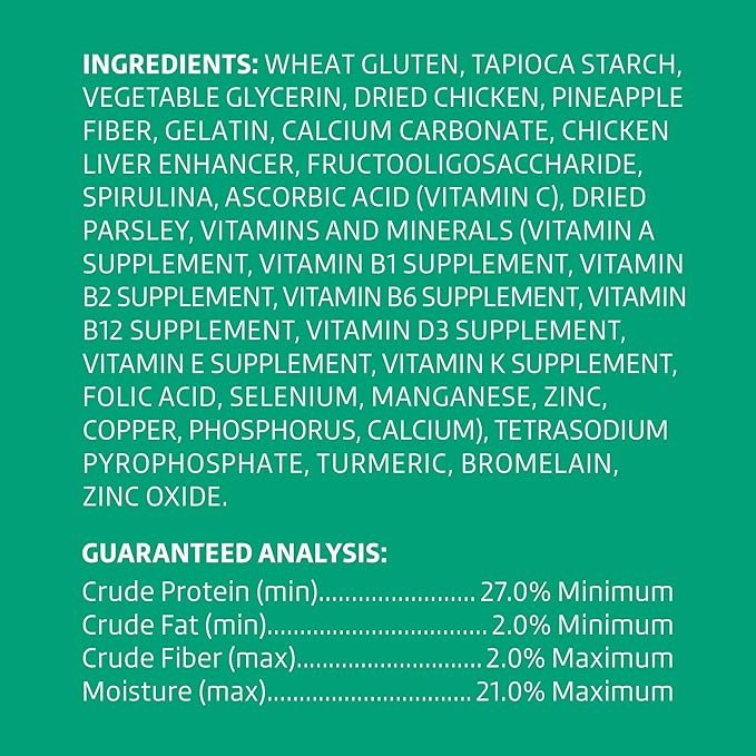 Amazon Brand - Wonder Bound Dog Dental Treats for Tiny Dogs (5-15 lbs), Real Chicken Flavor, Nubbed Texture for Plaque & Tartar Control, Freshens Breath While Chewing, 125 Count (Pack of 2)