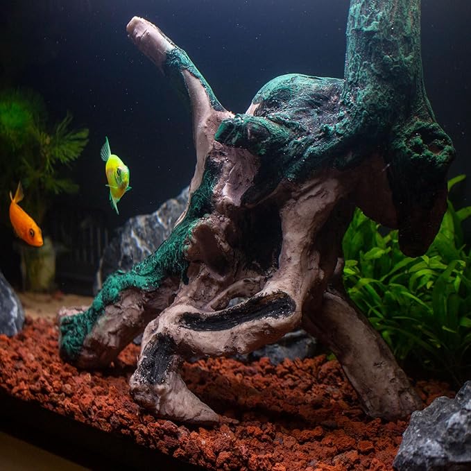 Fish Tank Decorations Aquarium Décor Resin Artificial Tree Trunk Root (G)