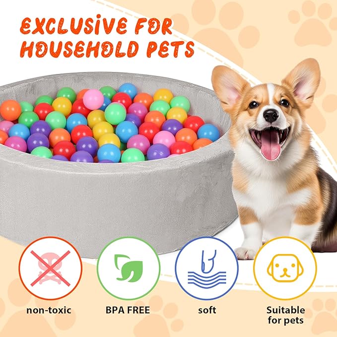Dog Beds, 27 Inch Round Foam Pet Bedsï¼_uitable for Small Dog & Cat to Sleep in and Play in The Ball Pitï¼_ray - Ideal for Puppies and Kittensï¼_alls NOT Includedï¼...