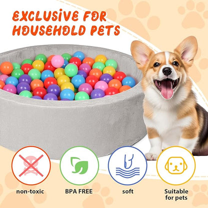 Dog Beds, 27 Inch Round Foam Pet Bedsï¼_uitable for Small Dog & Cat to Sleep in and Play in The Ball Pitï¼_ray - Ideal for Puppies and Kittensï¼_alls NOT Includedï¼...