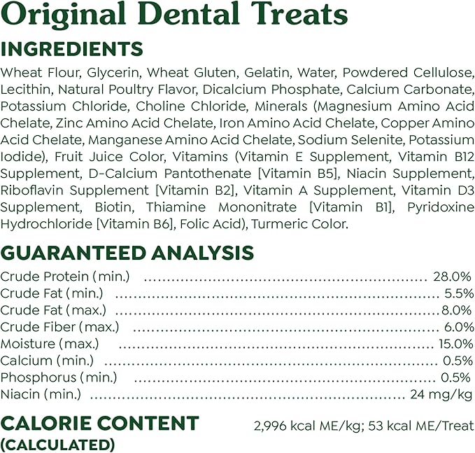 Greenies Original Petite Dental Dog Treats, 36 oz. Pack (60 Treats)