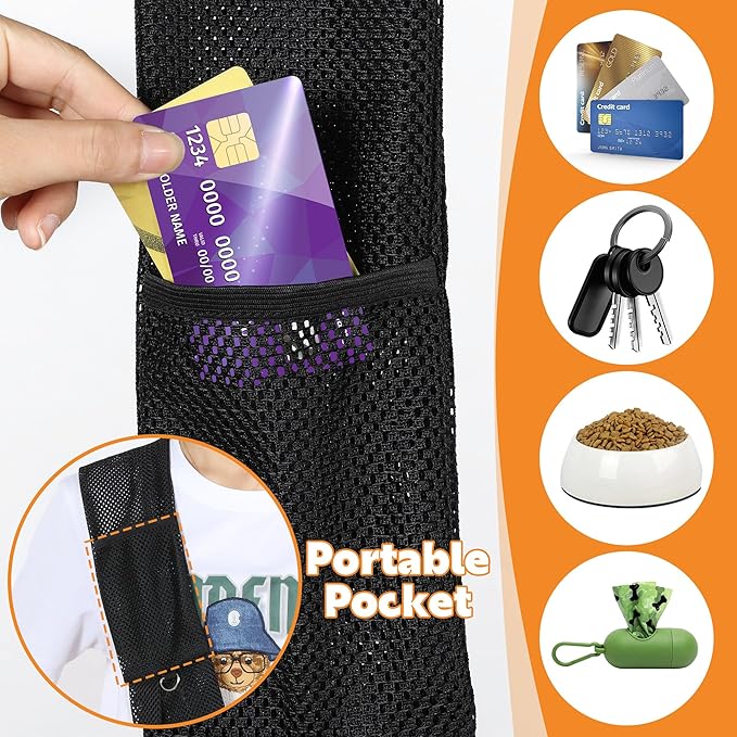 MABOZOO Mesh Pet Sling Carrier for Small Dogs, Breathable Dog Carrier Sling Cat Sling, Front Facing Puppy Pouch Travel Safe Sling Bag for Small & Medium Dogs, Cats, Pets