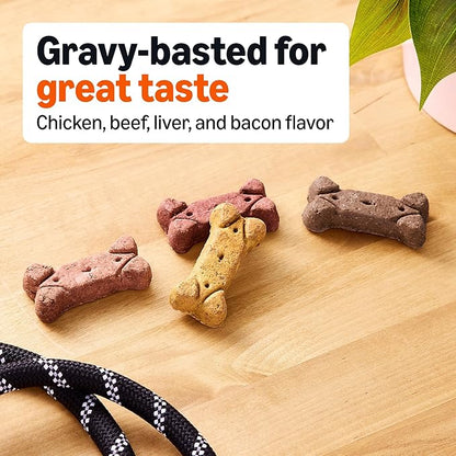 Amazon Basics Gravy Basted Flavor Biscuits Dog Treats 5 lb. Box