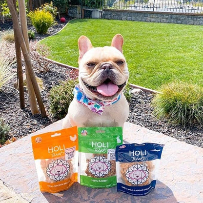 HOLI Freeze Dried Rabbit Treats for Dogs- All Natural Healthy Dog Treats, 100% Made in USA - Single Ingredient - Human Grade - Grain Free - Diabetic Friendly - (3.5 Ounce - 2 Pack)
