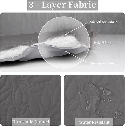 Easy-Going Waterproof Dog Bed Cover Reversible Leak Proof Pet Blanket Replacement Mat for Furniture Washable Couch Cover Sofa Cover for Dogs Cat(30x70 Inch, Gray/Light Gray)