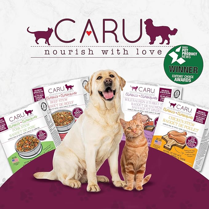 Caru Classics Chicken Stew for Dogs, Natural Adult Wet Dog Food With Added Vitamins & Minerals, Free From Grain, Wheat And Gluten (Case of 12)